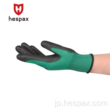 Hespax高品質のPUパーム13Gナイロングローブ